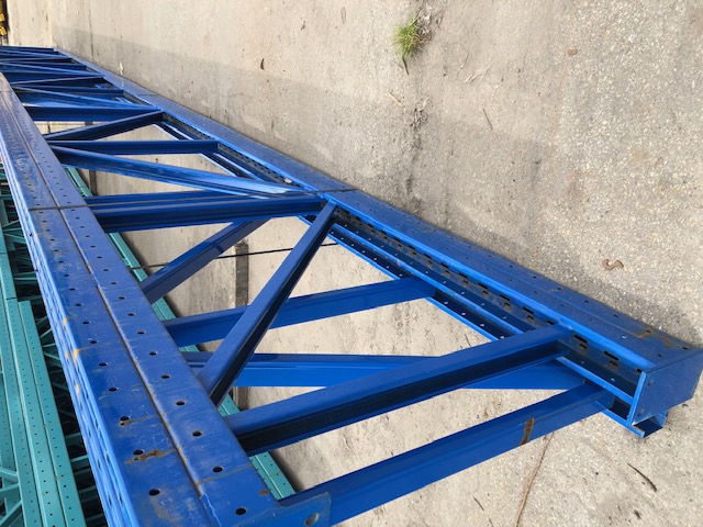 Racking Frame RR Used  42" x 372", 4" x 3" Double Posted 204", Mercury Blue